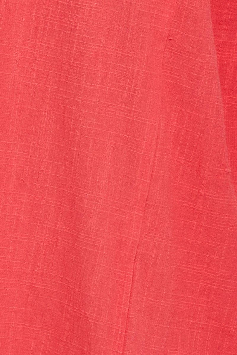 Pink Wide Leg Pants Elastic Waist - Image 6