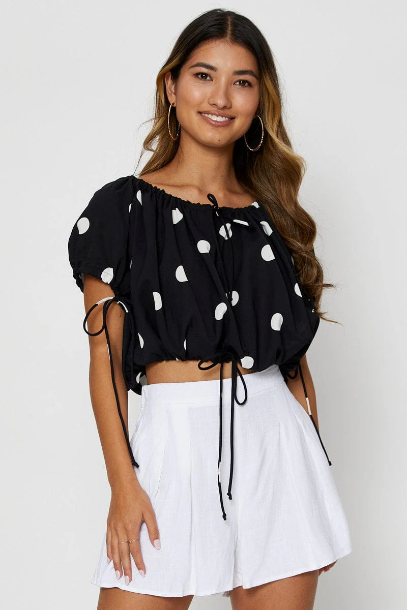 Polka Dot Crop Top - Image 3