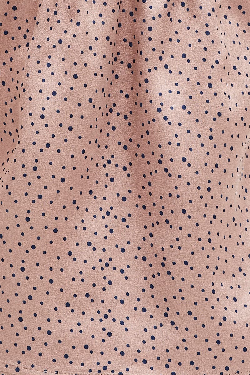 Polka Dot Satin Pajamas Set Sleeveless - Image 6