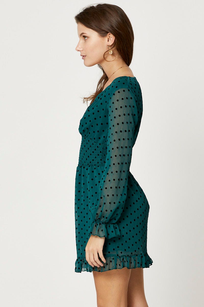 Polka Dot Skater Dress - Image 3
