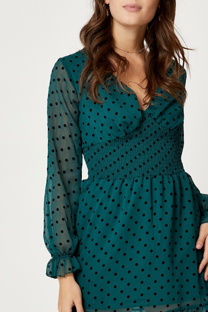 Polka Dot Skater Dress - Image 5