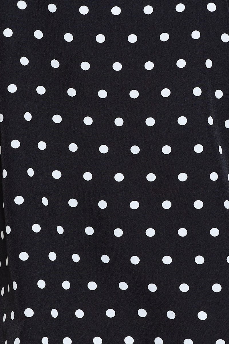 Polka Dot Tie Shoulder Top Sleeveless - Image 6