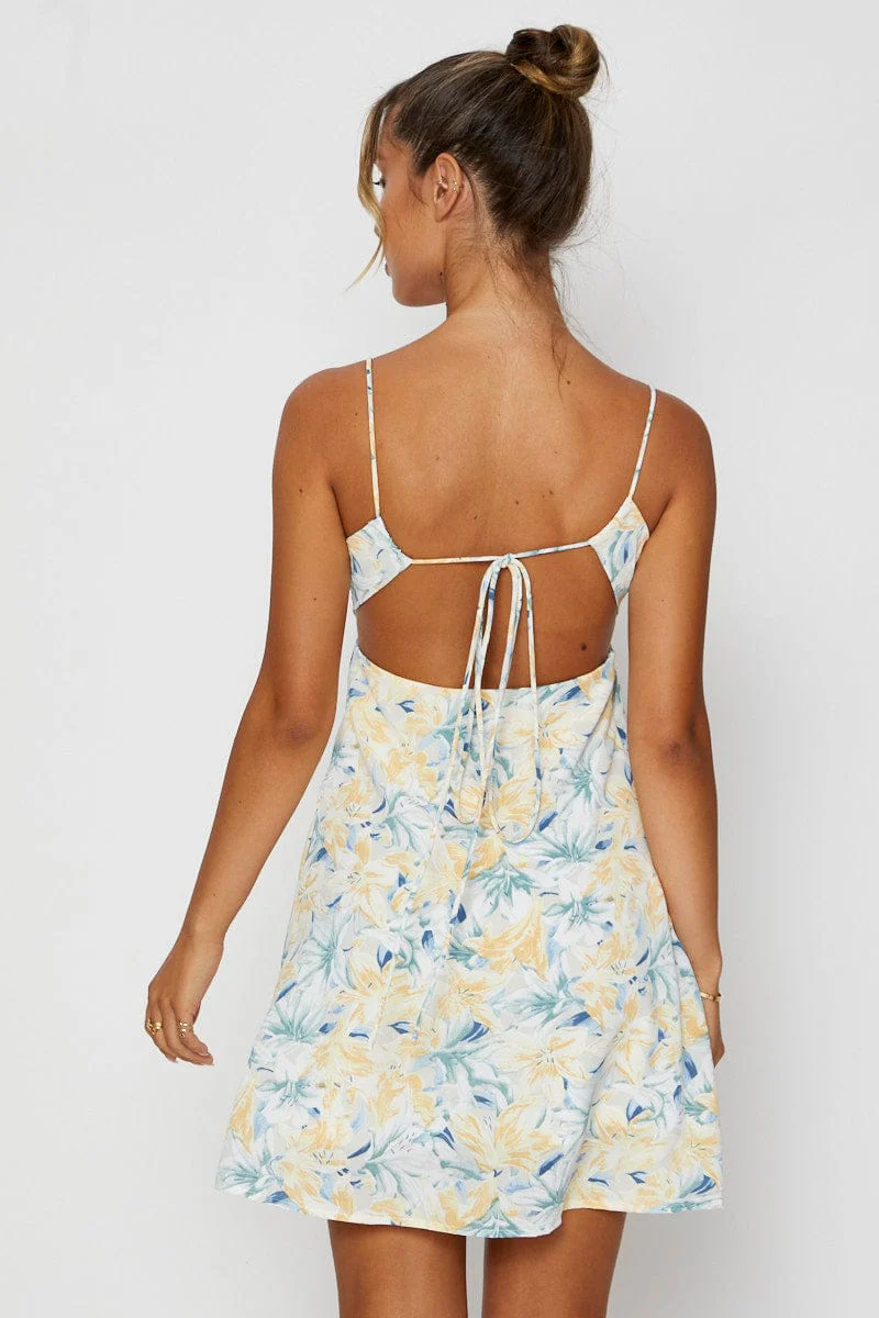 Print A Line Dress Mini - Image 5