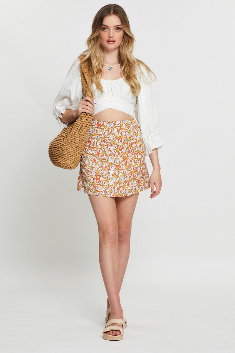 Print A Line Skirt - Image 3