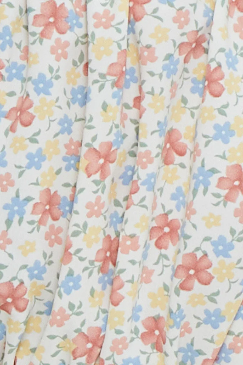 Print Crop Blouse Off Shoulder - Image 6