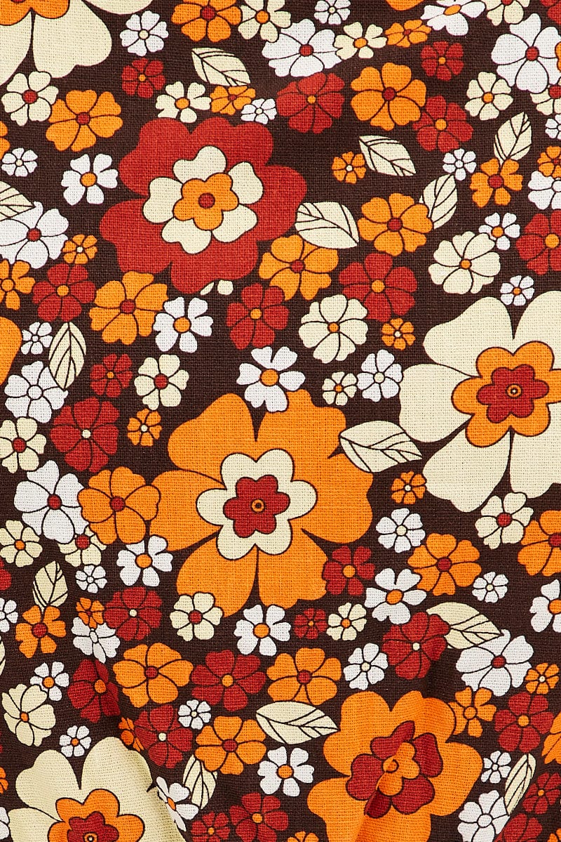 Print Crop Top Linen Blend - Image 6