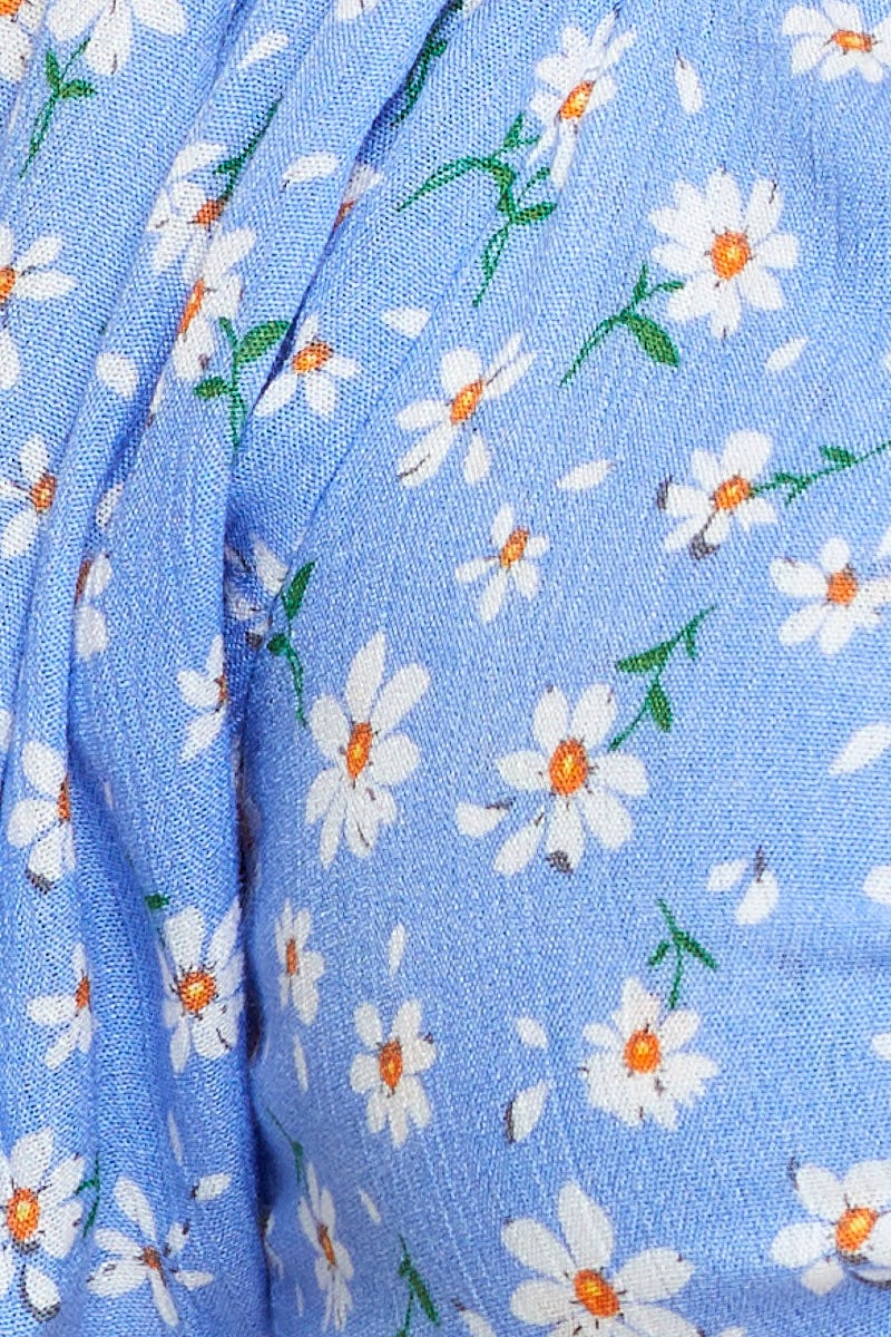 Print Crop Top Short Sleeve Tie Up - Image 6