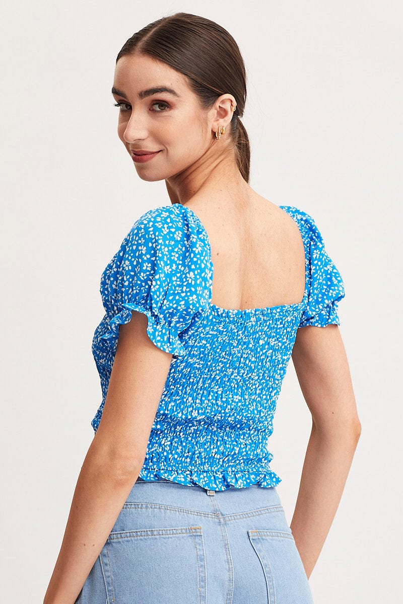 Print Crop Top Short Sleeve - Image 5