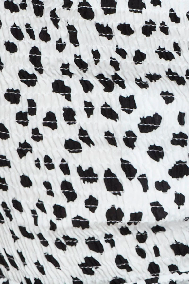 Print Crop Top Three-Quarter Off Shoulder - Image 6