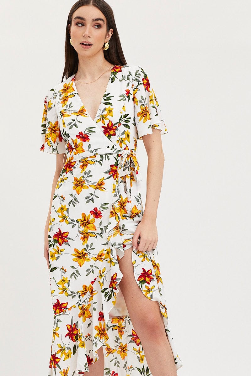 Print Dress Short Sleeve Maxi - Image 2