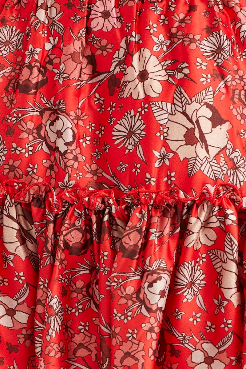 Print Flare Skirt Mini High Rise - Image 6