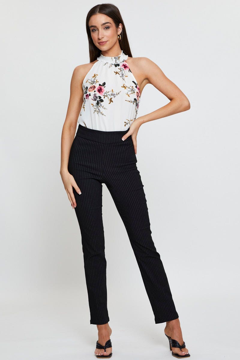 Print Halter Top Sleeveless - Image 2