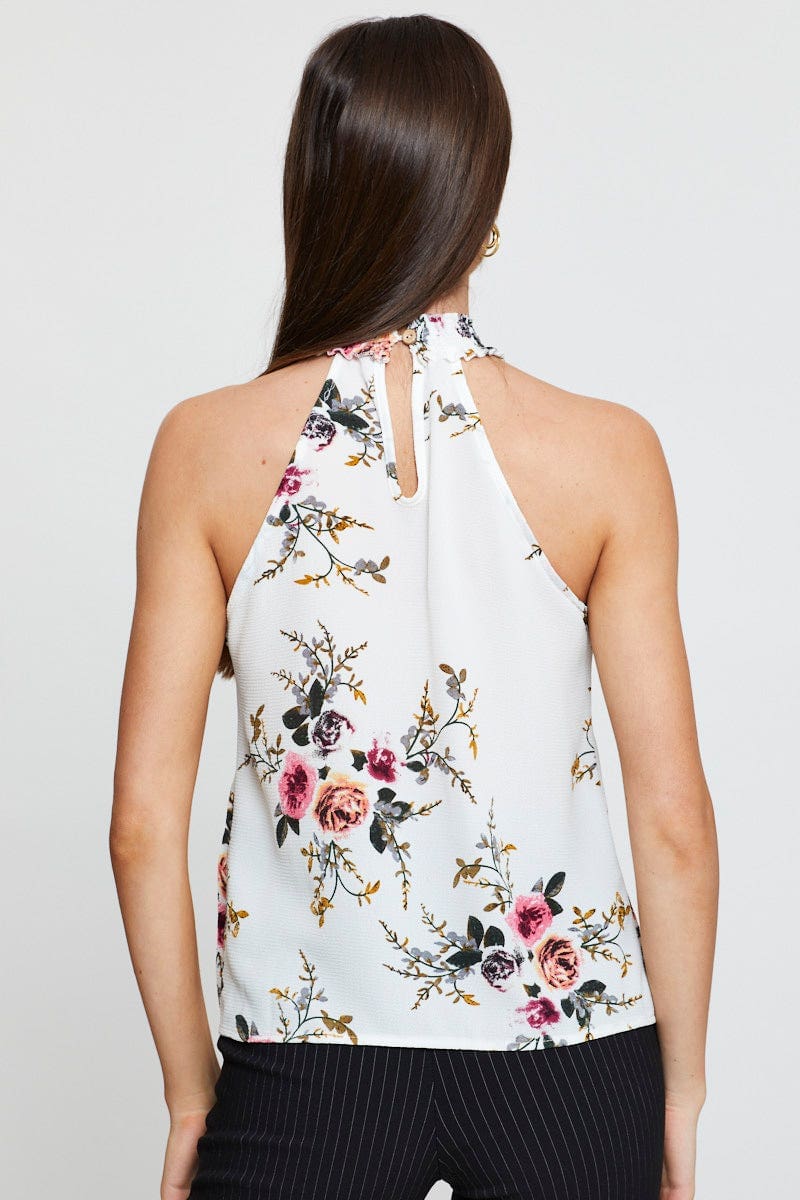 Print Halter Top Sleeveless - Image 5
