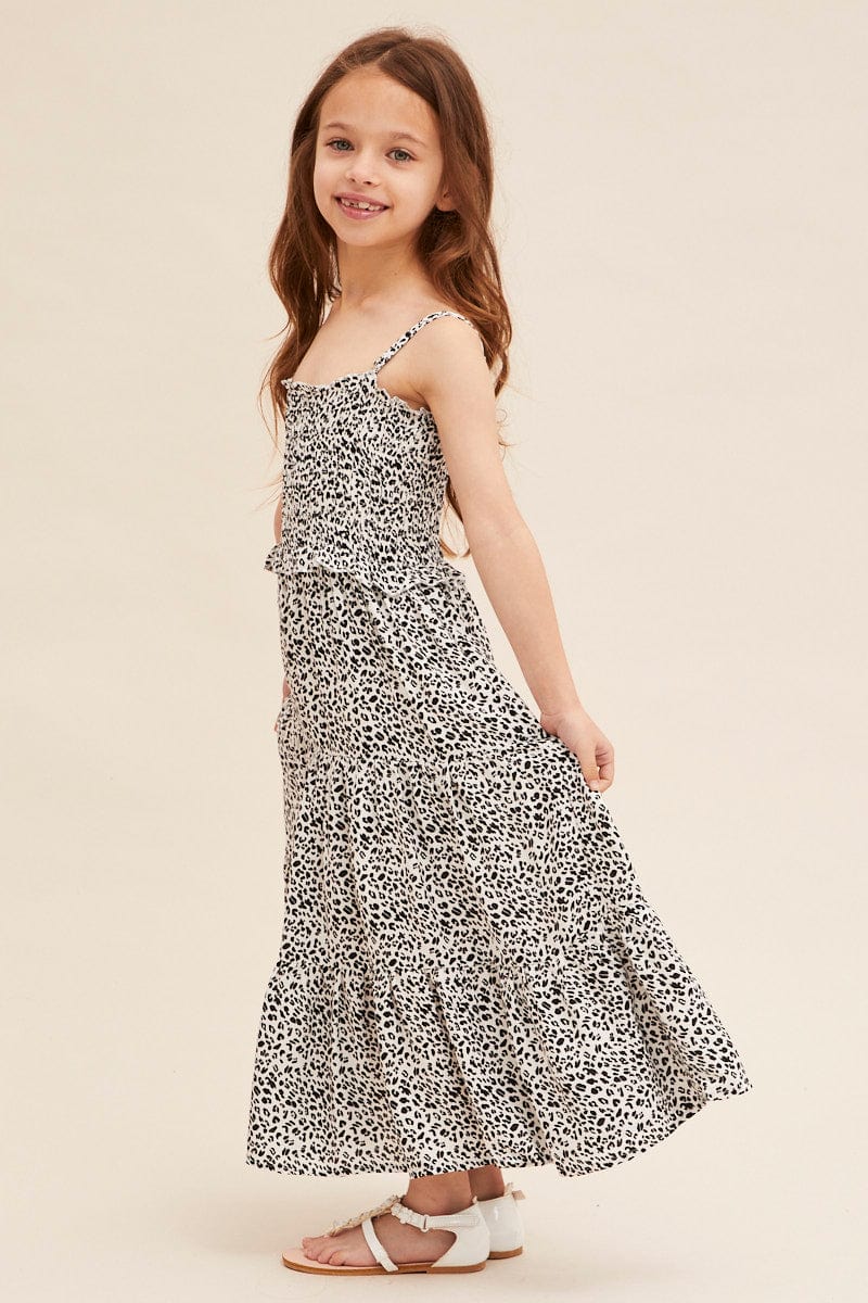 Print Kids Midi Dress Singlet Tiered - Image 4