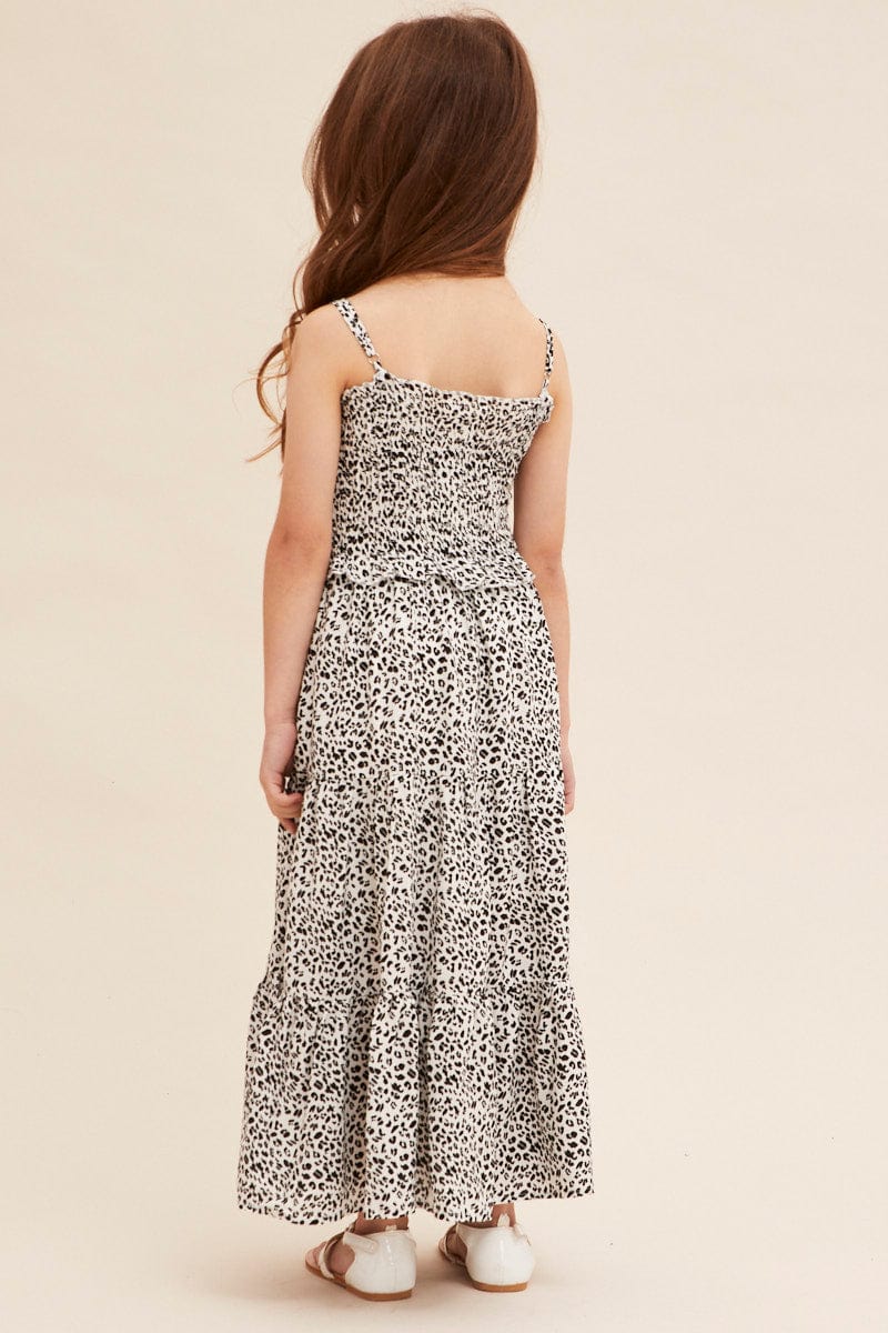 Print Kids Midi Dress Singlet Tiered - Image 5