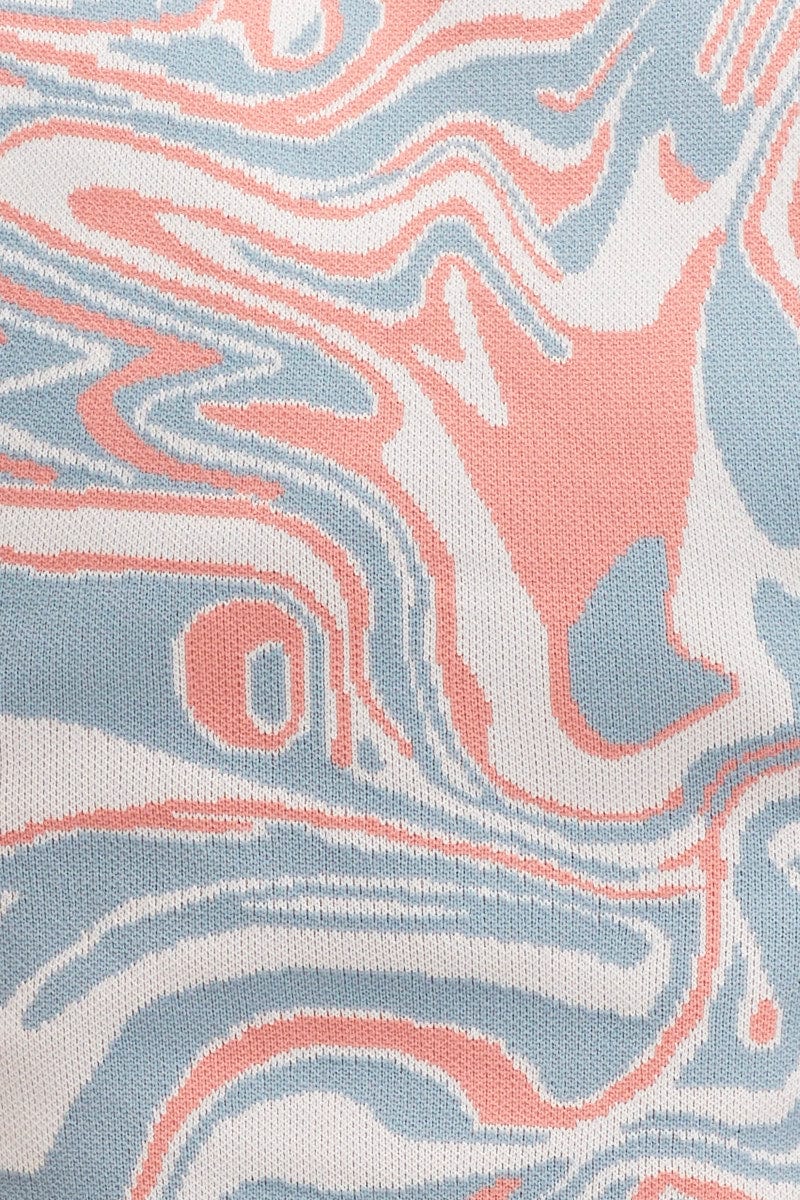 Print Knit Top Sleeveless Crop - Image 6