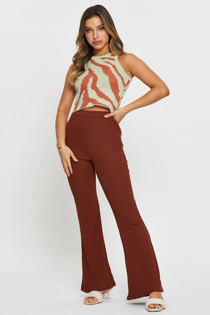Print Knit Top Sleeveless - Image 2