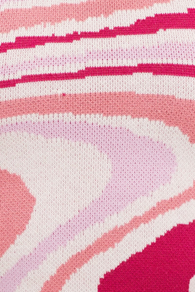 Print Marble Knit Top - Image 6
