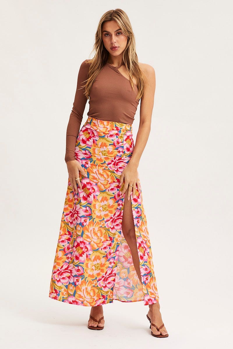 Print Maxi Skirt High Rise - Image 3
