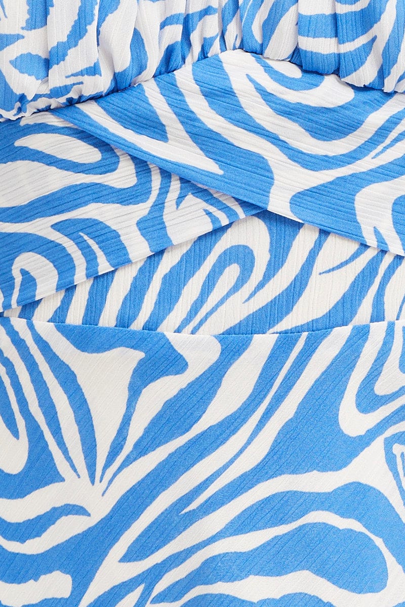 Print Midi Dress Short Sleeve Evening - Image 6