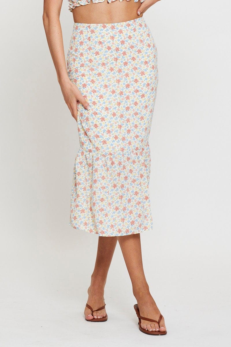 Print Midi Skirt High Waist - Image 2