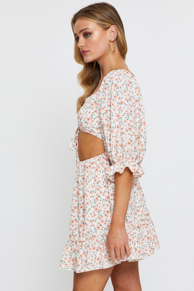 Print Mini Dress Long Sleeve - Image 4