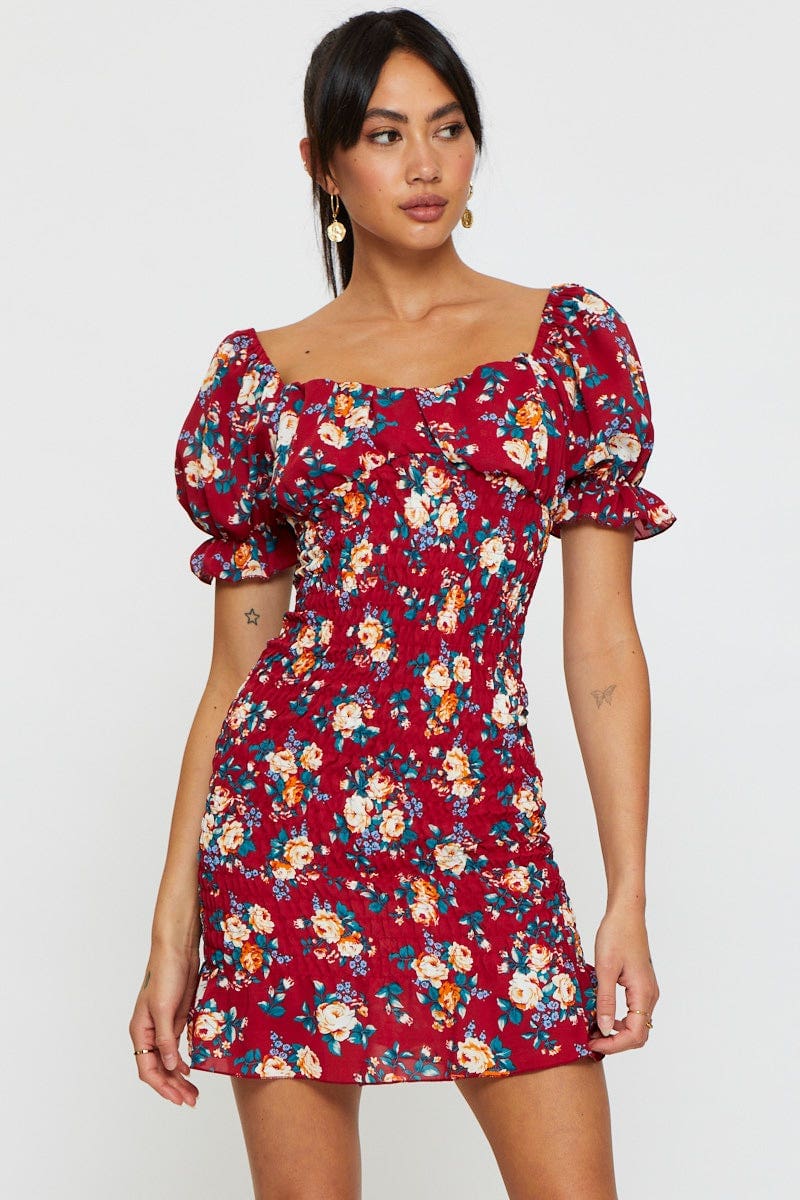 Print Mini Dress Short Sleeve - Image 3