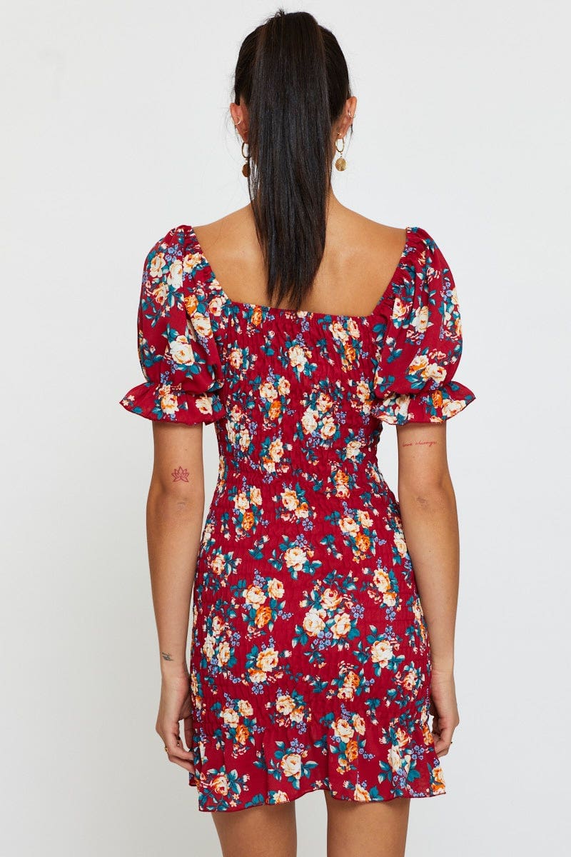 Print Mini Dress Short Sleeve - Image 5