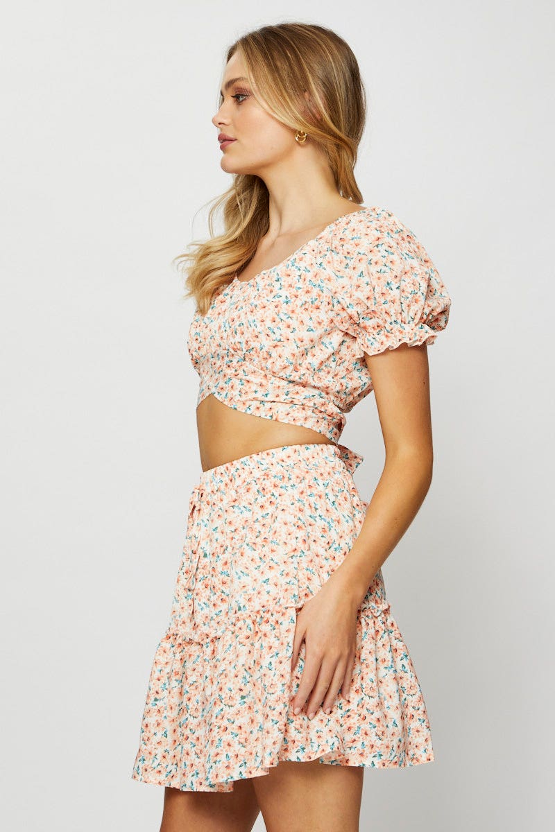 Print Mini Skater Skirt - Image 4