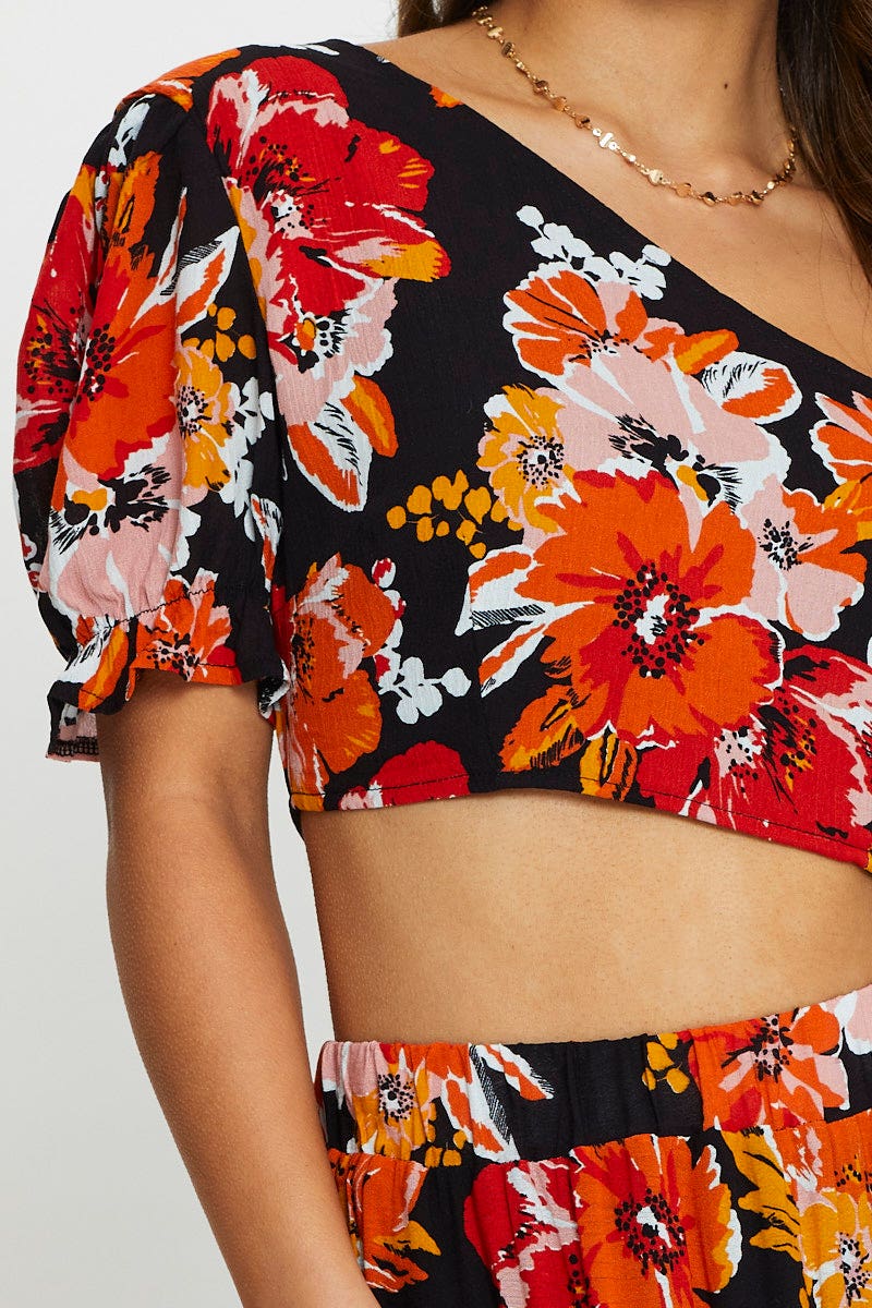 Print One Shoulder Top - Image 4