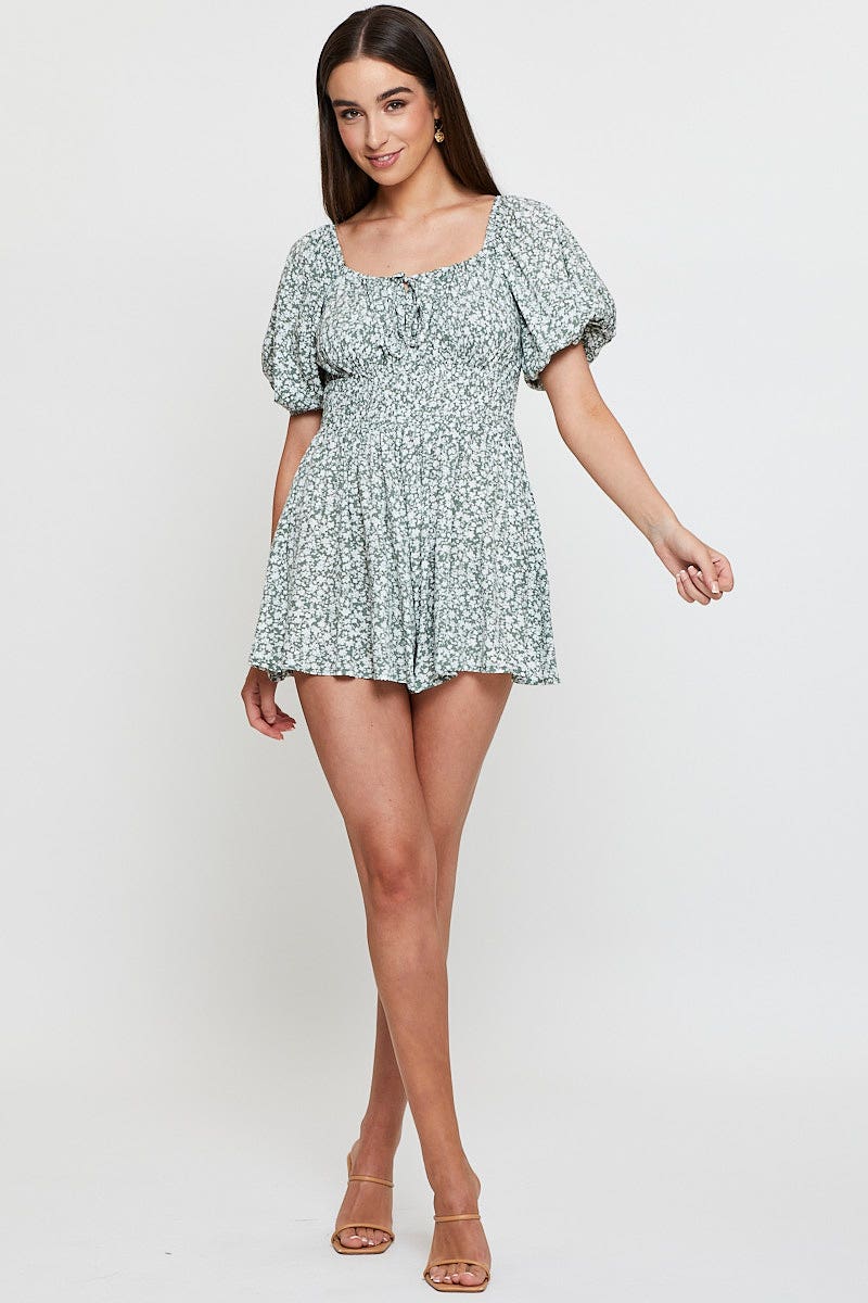 Print Playsuit Short Sleeve - Image 2
