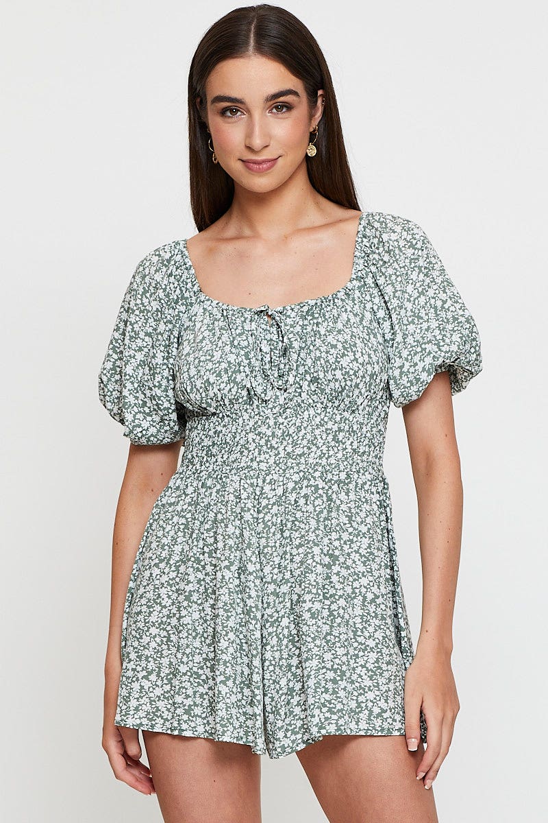 Print Playsuit Short Sleeve - Image 7
