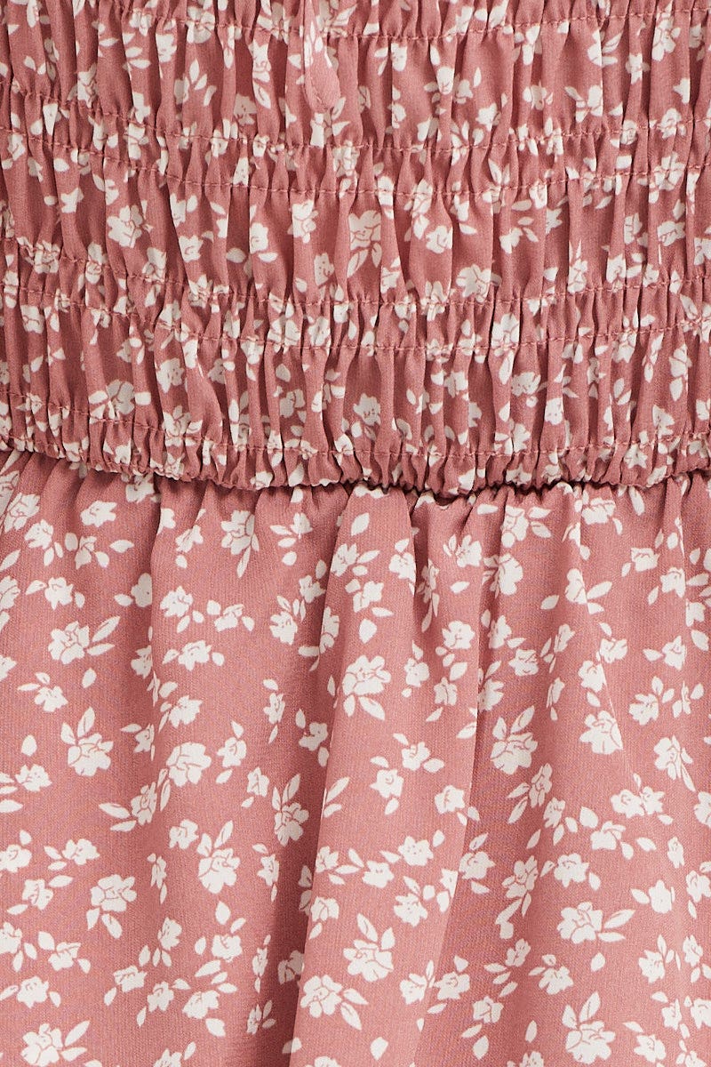 Print Playsuit Short Sleeve Square Neck - Image 6