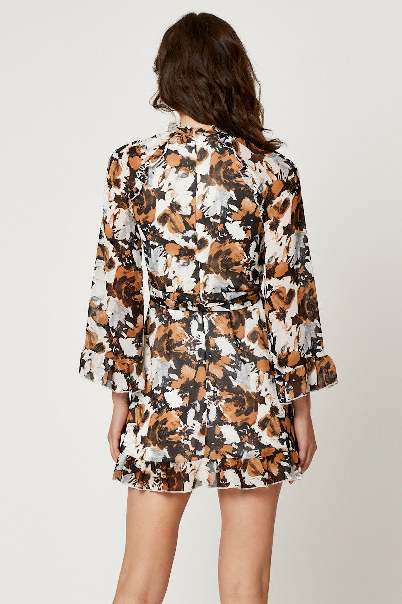 Print Ruffle Dress - Image 4