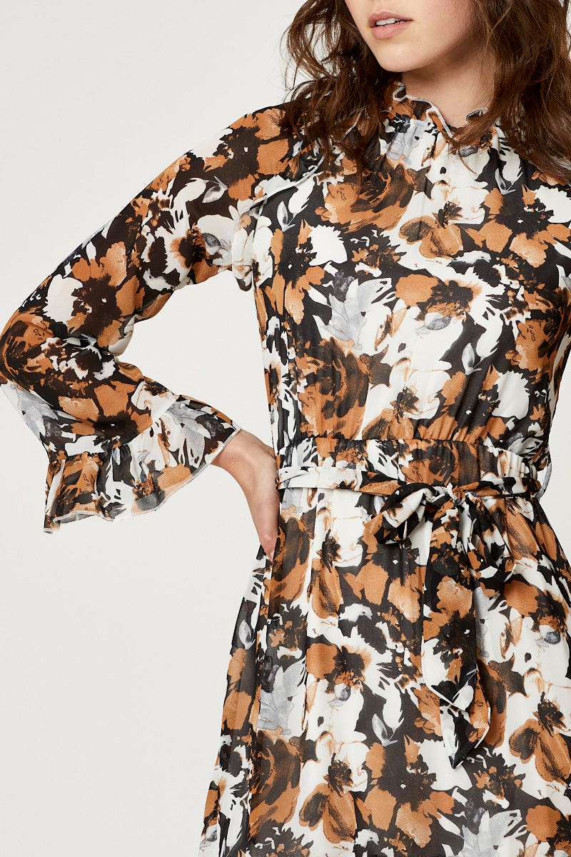 Print Ruffle Dress - Image 5