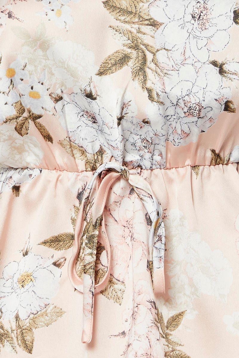 Print Satin Pajamas Set Sleeveless - Image 6