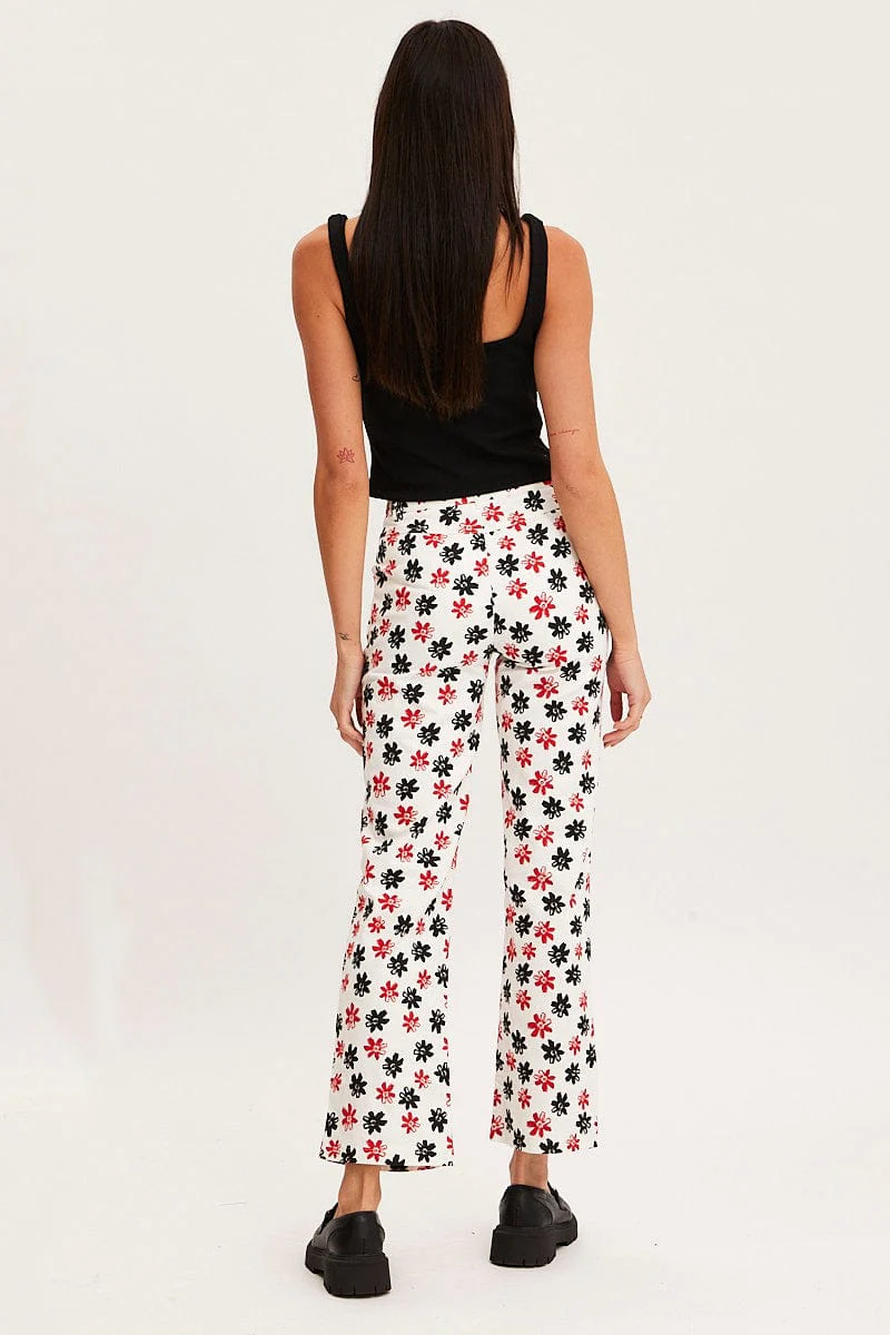 Print Slim Pants High Rise - Image 5