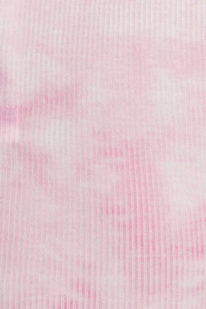 Print Tie Dye Button Front Top - Image 6