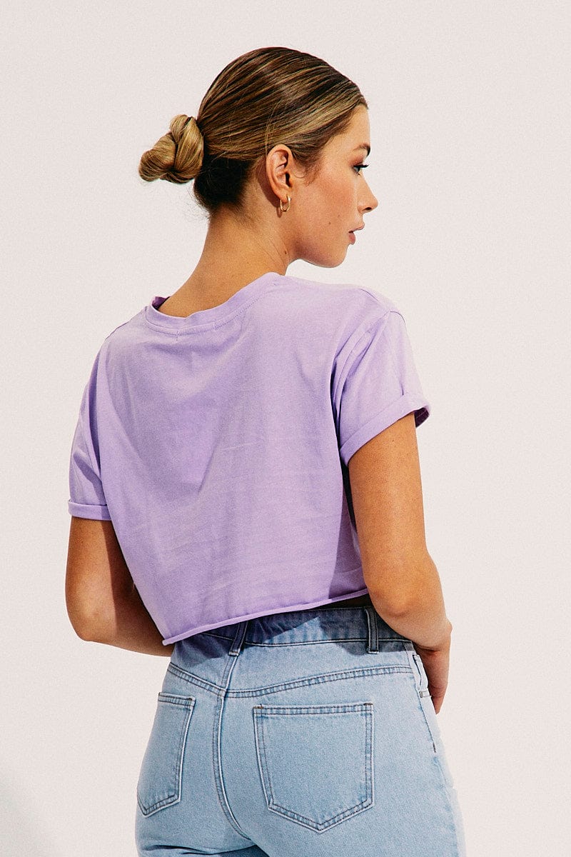 Purple Crop T-Shirt - Image 5