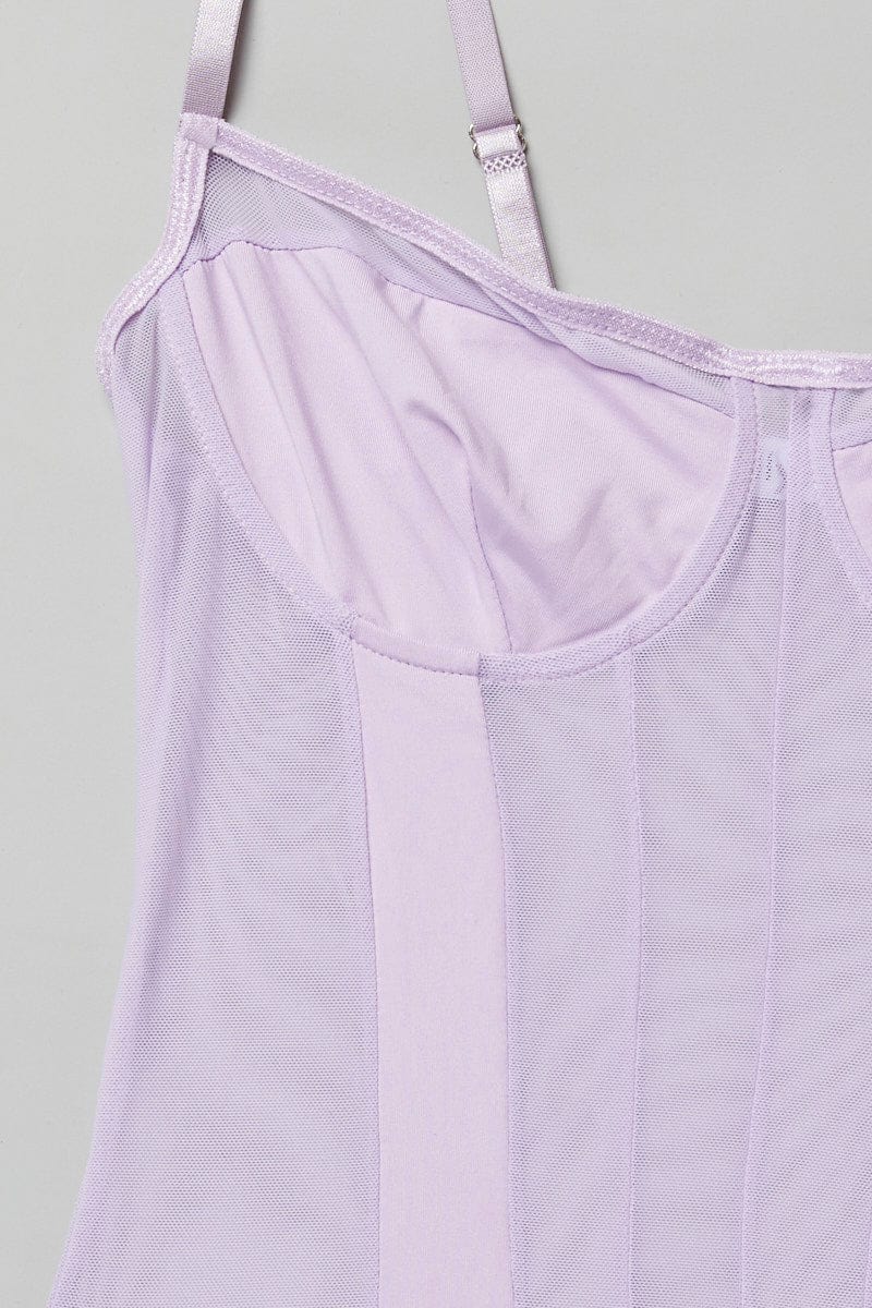 Purple One Piece Bodysuit - Image 2