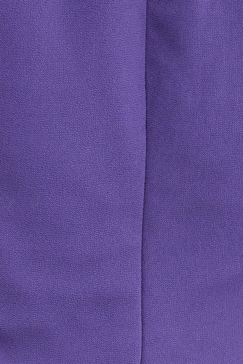 Purple Playsuit Long Sleeve V Neck Frill Poly Chiffon - Image 6