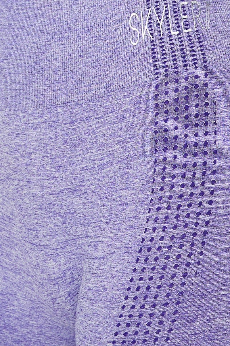 Purple Seamless Activewear Leggings - Image 6