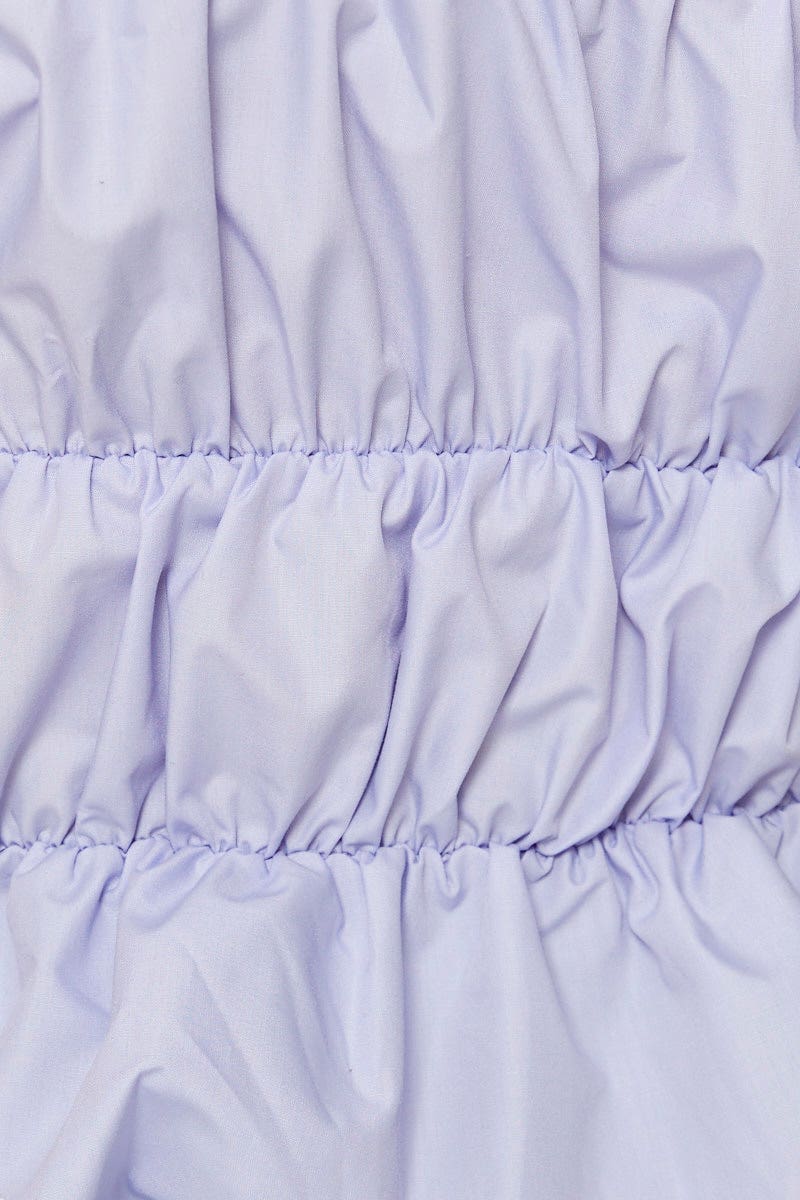 Purple Tie Front Ruched Cami - Image 6