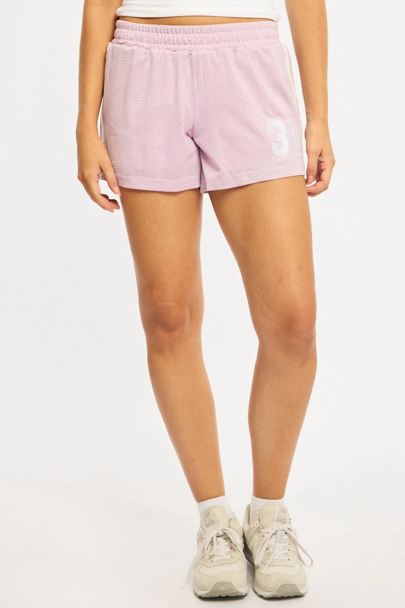 Purple Track Shorts Mesh - Image 2