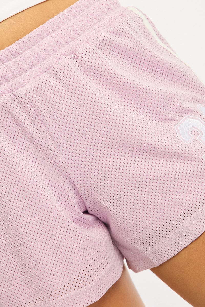 Purple Track Shorts Mesh - Image 5