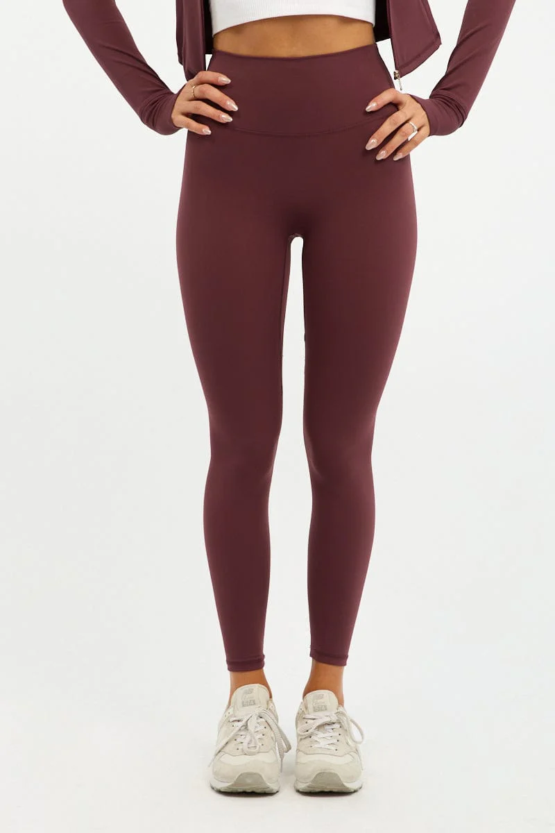 Red Active Leggings - Image 2