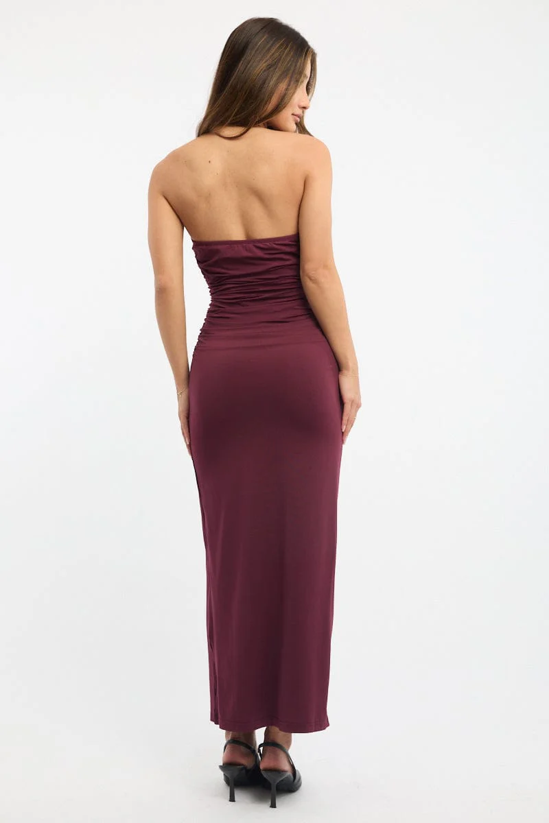 Red Bodycon Dress Halter Neck - Image 3