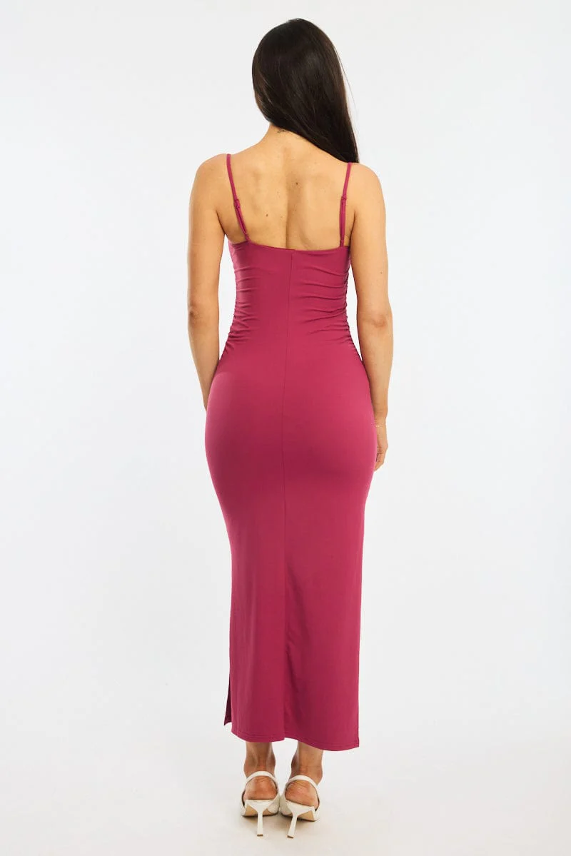 Red Bodycon Dress Maxi - Image 4