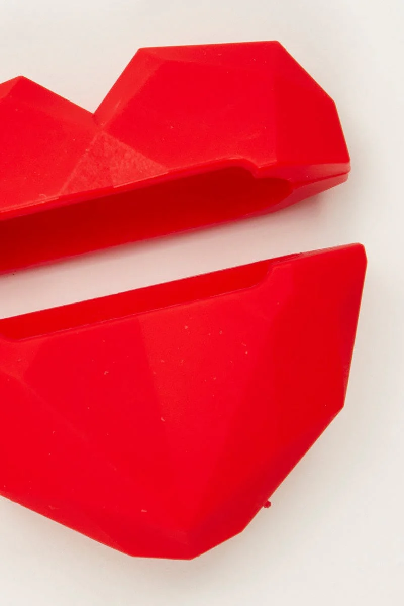 Red Heart Shape Air Pod Case - Image 3