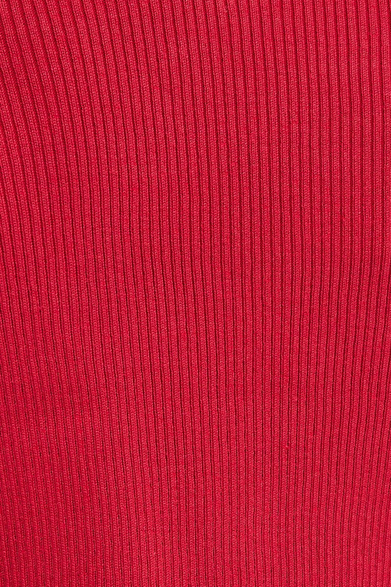 Red Knit Cardigan Long sleeve - Image 6